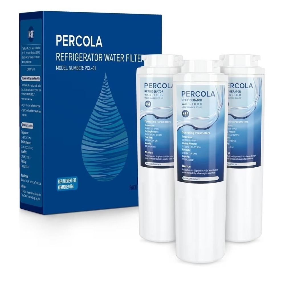 Percola Refrigerator Water Filter PCL-01, replacement for Kenmore 9084 3pk